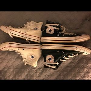 Black and White Hightop Converse